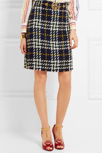 gucci plaid skirt.